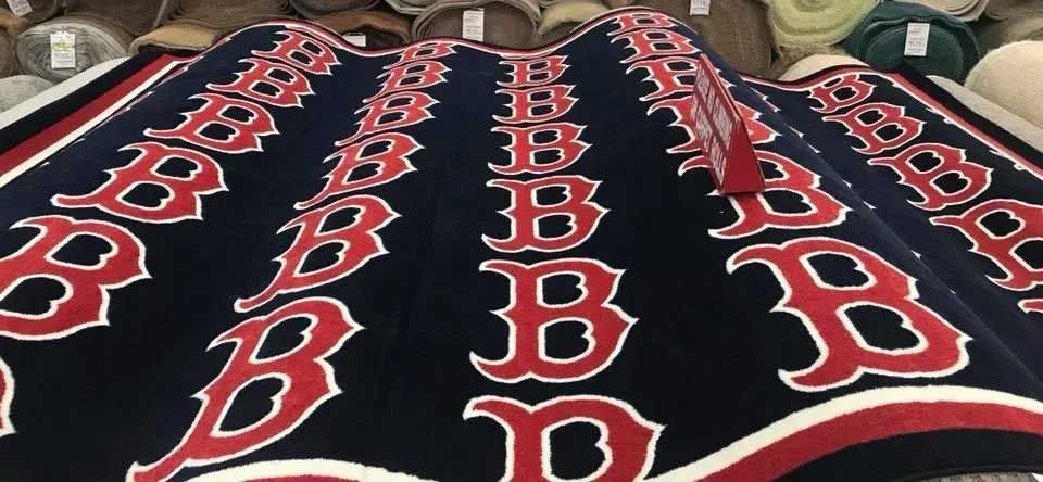 Red Sox rug with large red