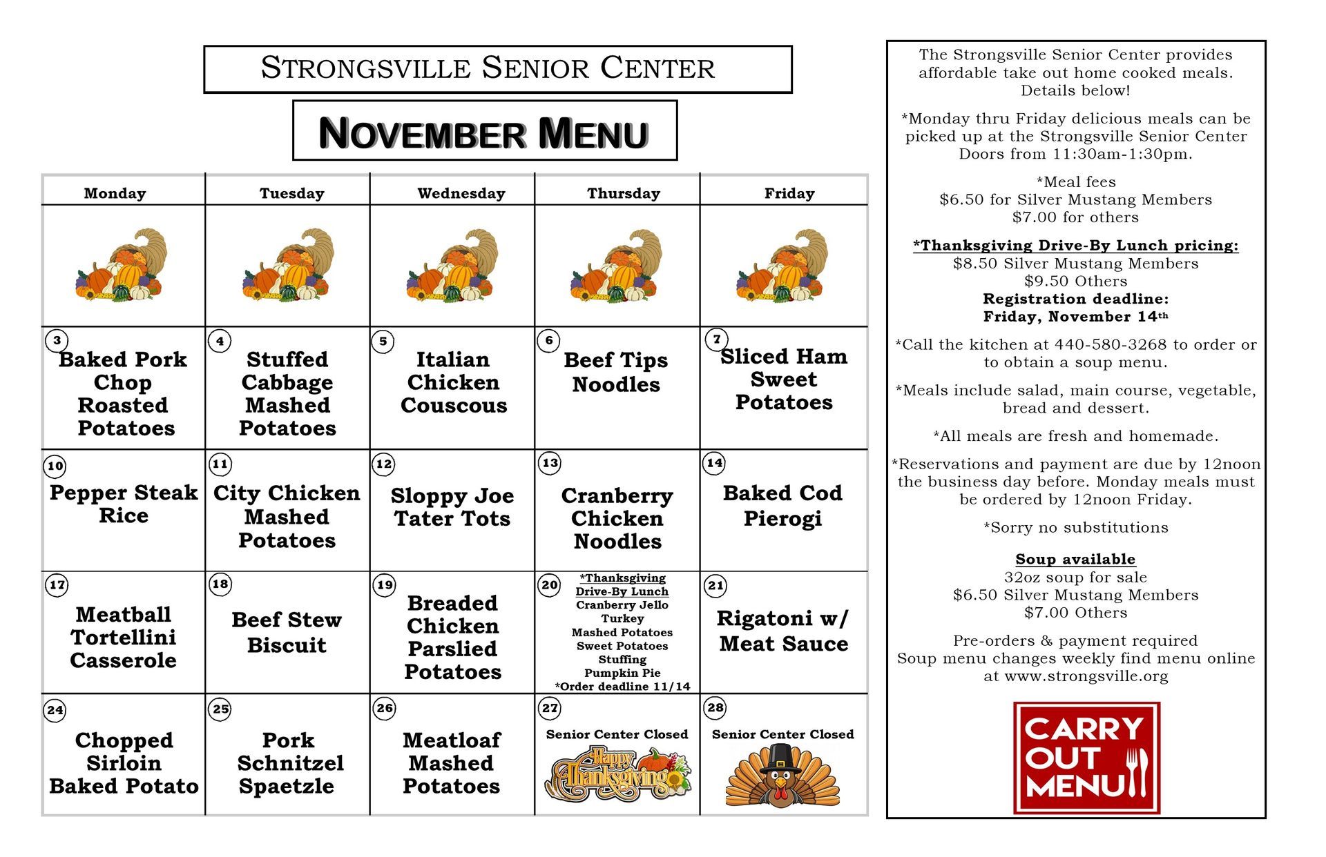 November menu
