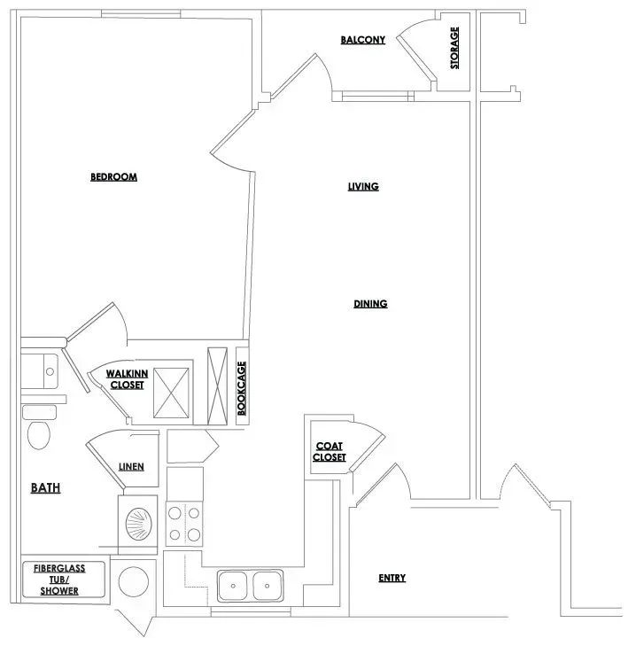 A black and white floor plan of a house with a balcony.