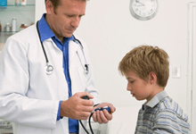 doctor with a boy patient