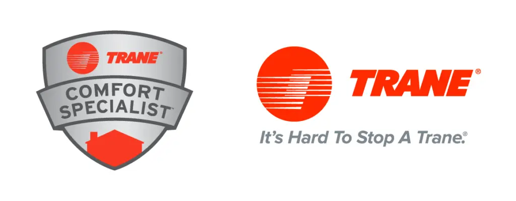Trane logos: shield with 