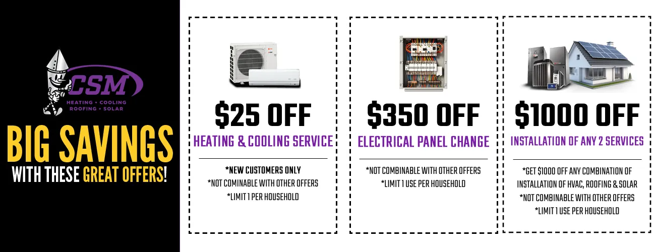 Coupons for HVAC services, offering discounts.