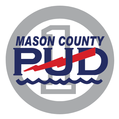 Mason County PUD logo: blue letters 