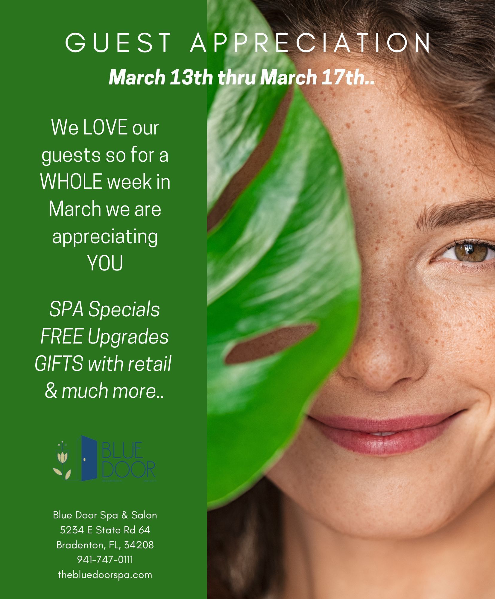 Blue Door Spa & Salon Specials and Events Bradenton, FL