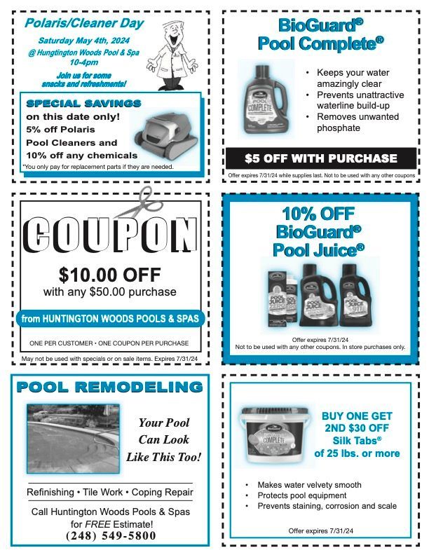 Deals and Promos Huntington Woods Pools & Spas