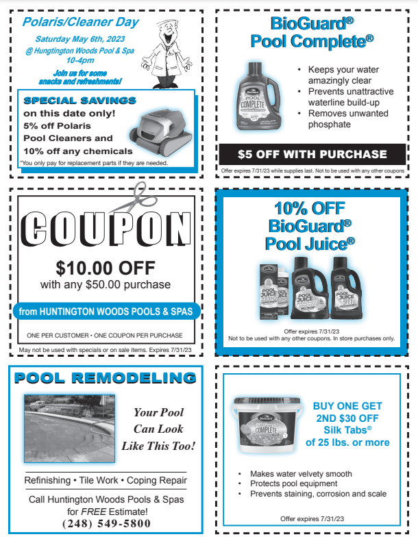 Deals and Promos Huntington Woods Pools & Spas