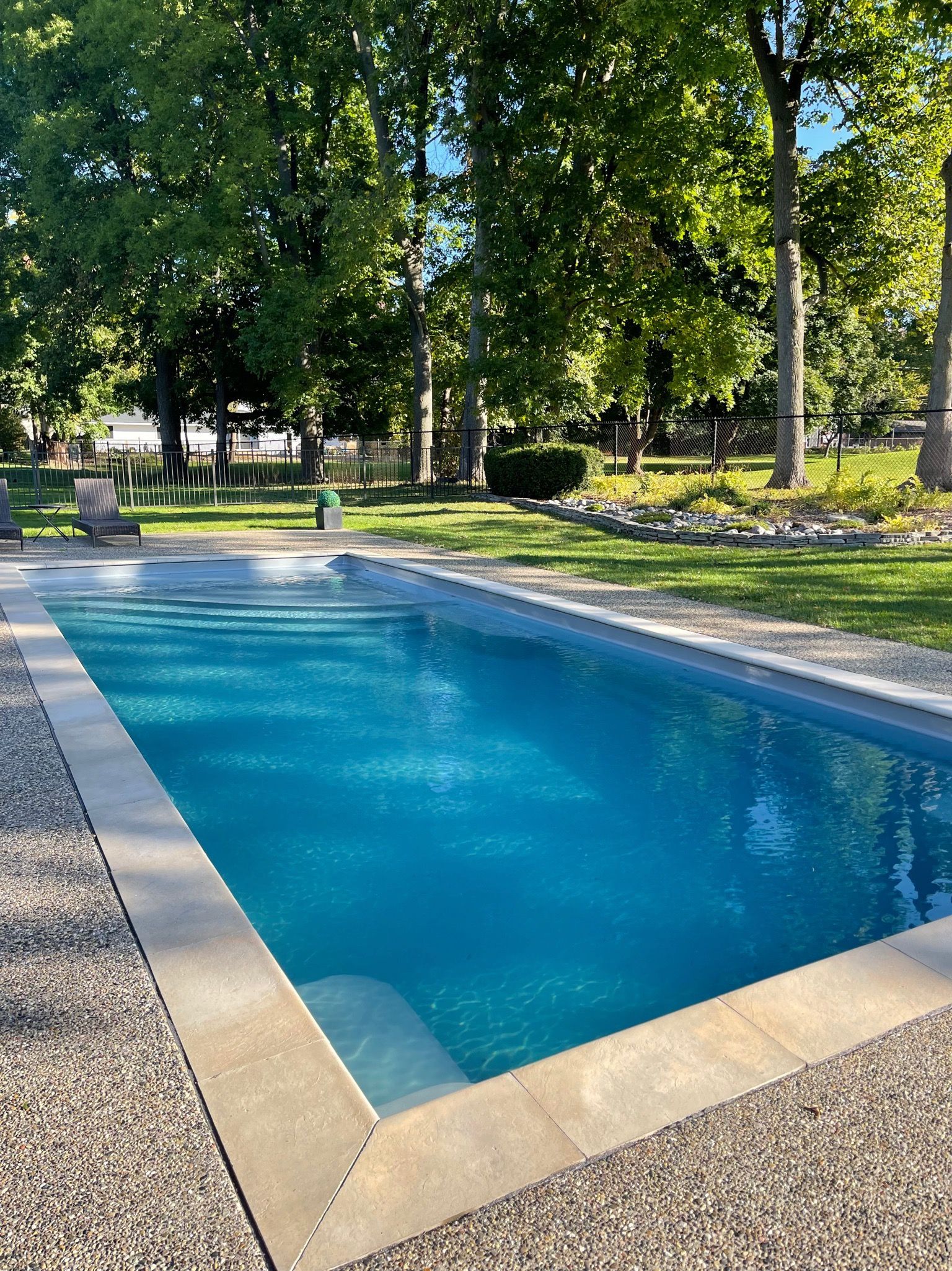 rectangular swimming pool