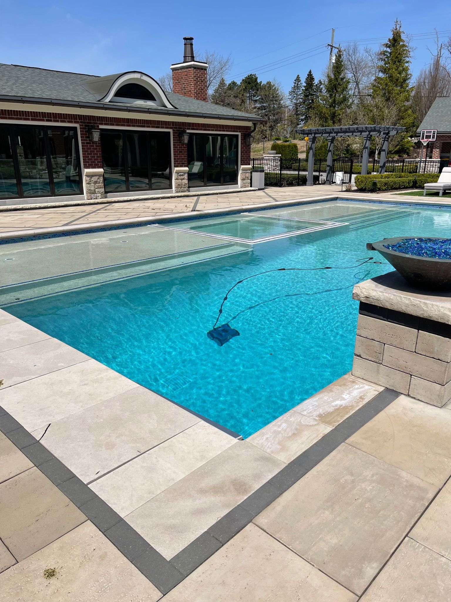 Backyard with swimming pool