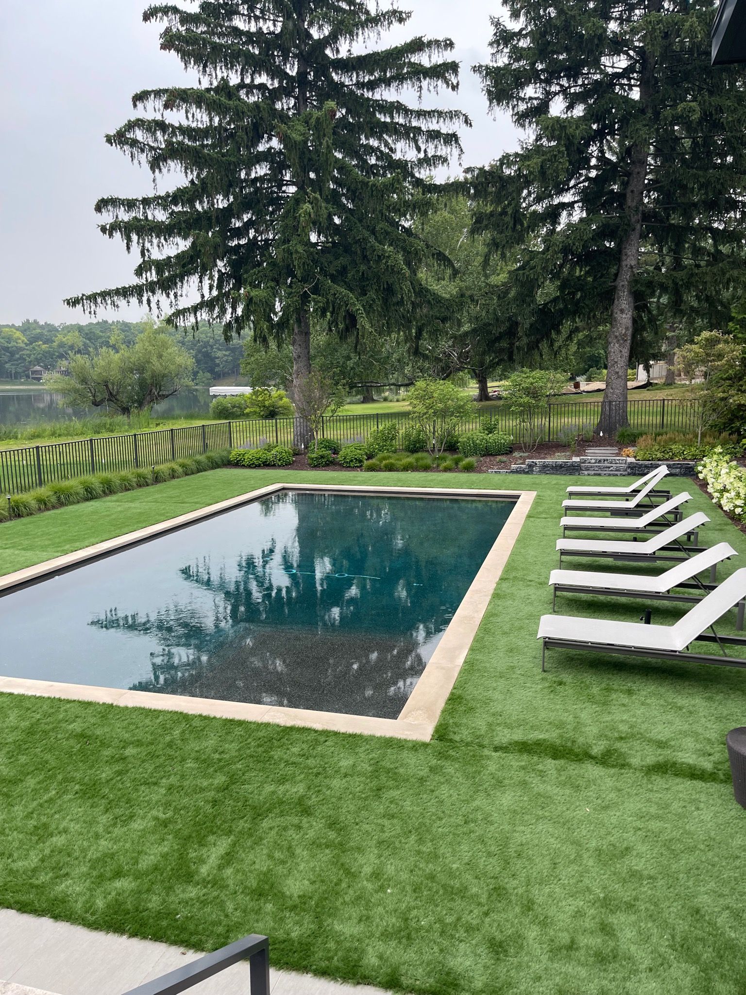 Outdoor residential swimming pool