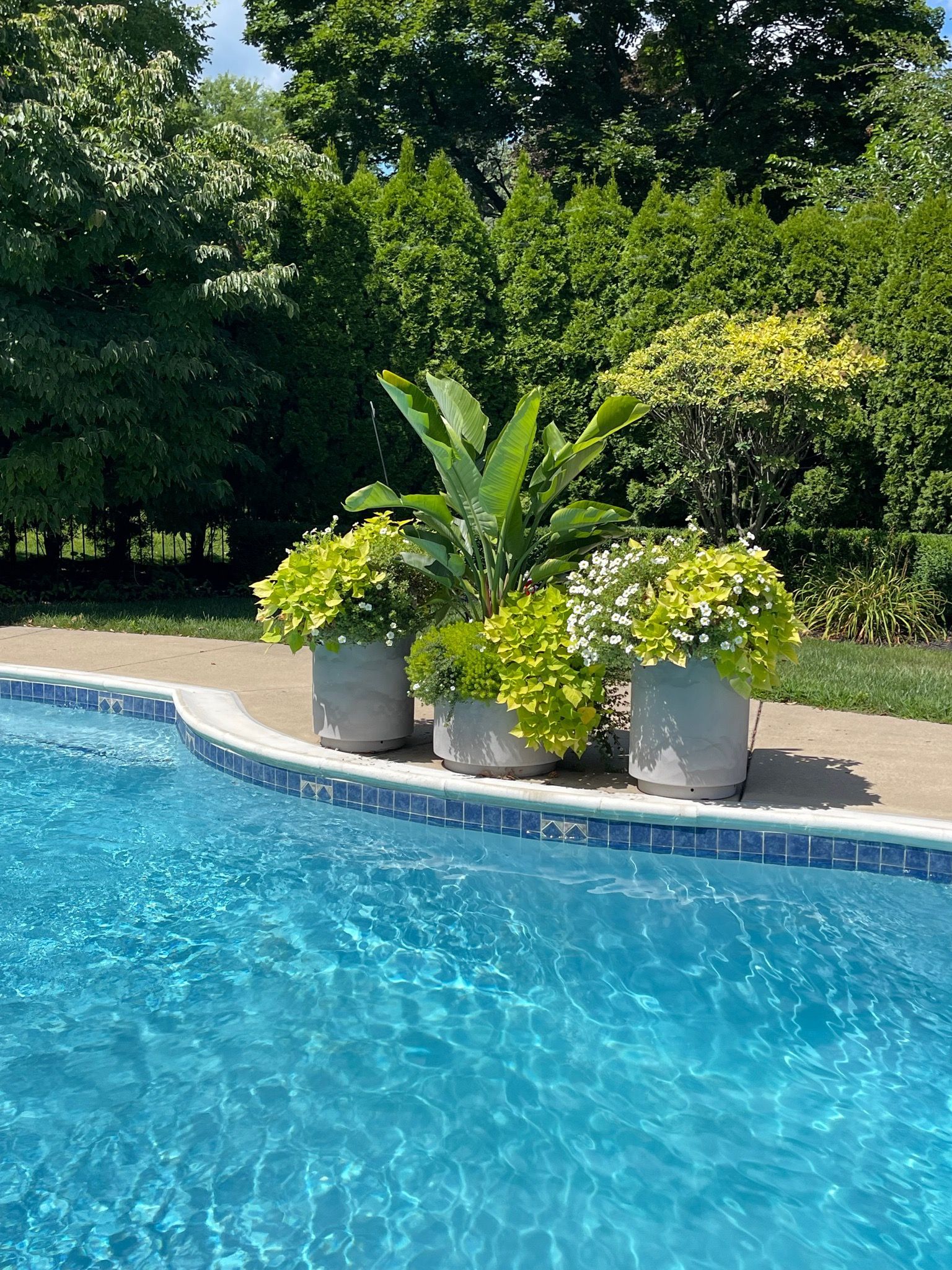Blue ripped water in swimming pool