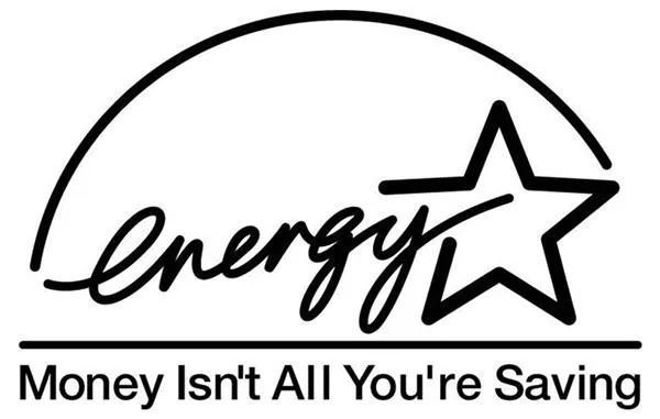 Energy Star logo: Star under arched line, word