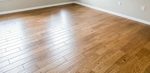 A wooden floor