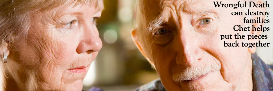 Two older people looking concerned. Text reads