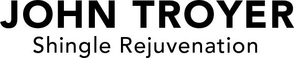 The logo for john troyer shingle rejuvenation