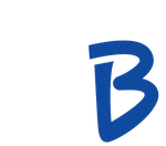 A red and blue ab logo on a white background