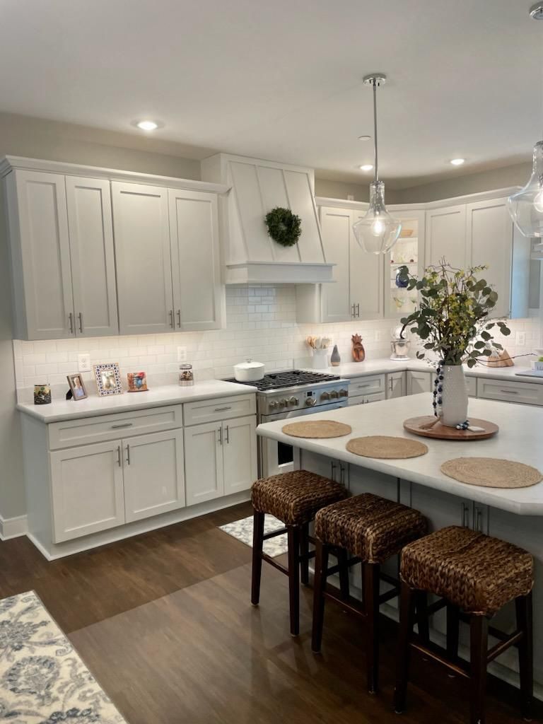 Kitchen cabinets and island cabinet