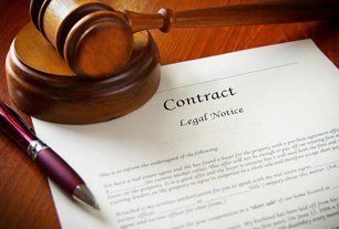 Gavel and contract