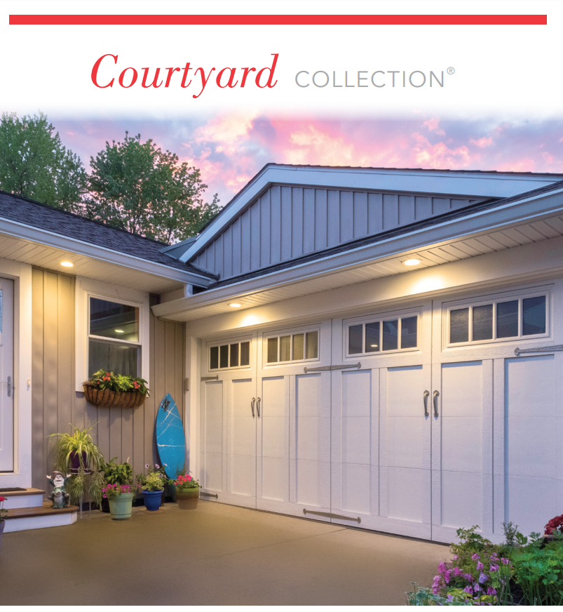 A picture of a house with the words courtyard collection on it