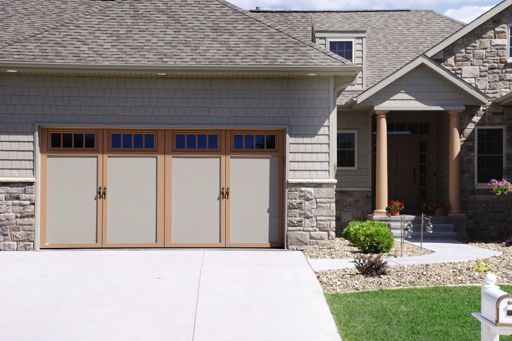 Courtyard garage door