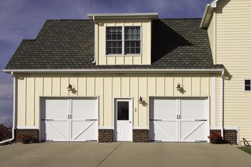 Courtyard garage door