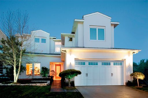 Courtyard garage door