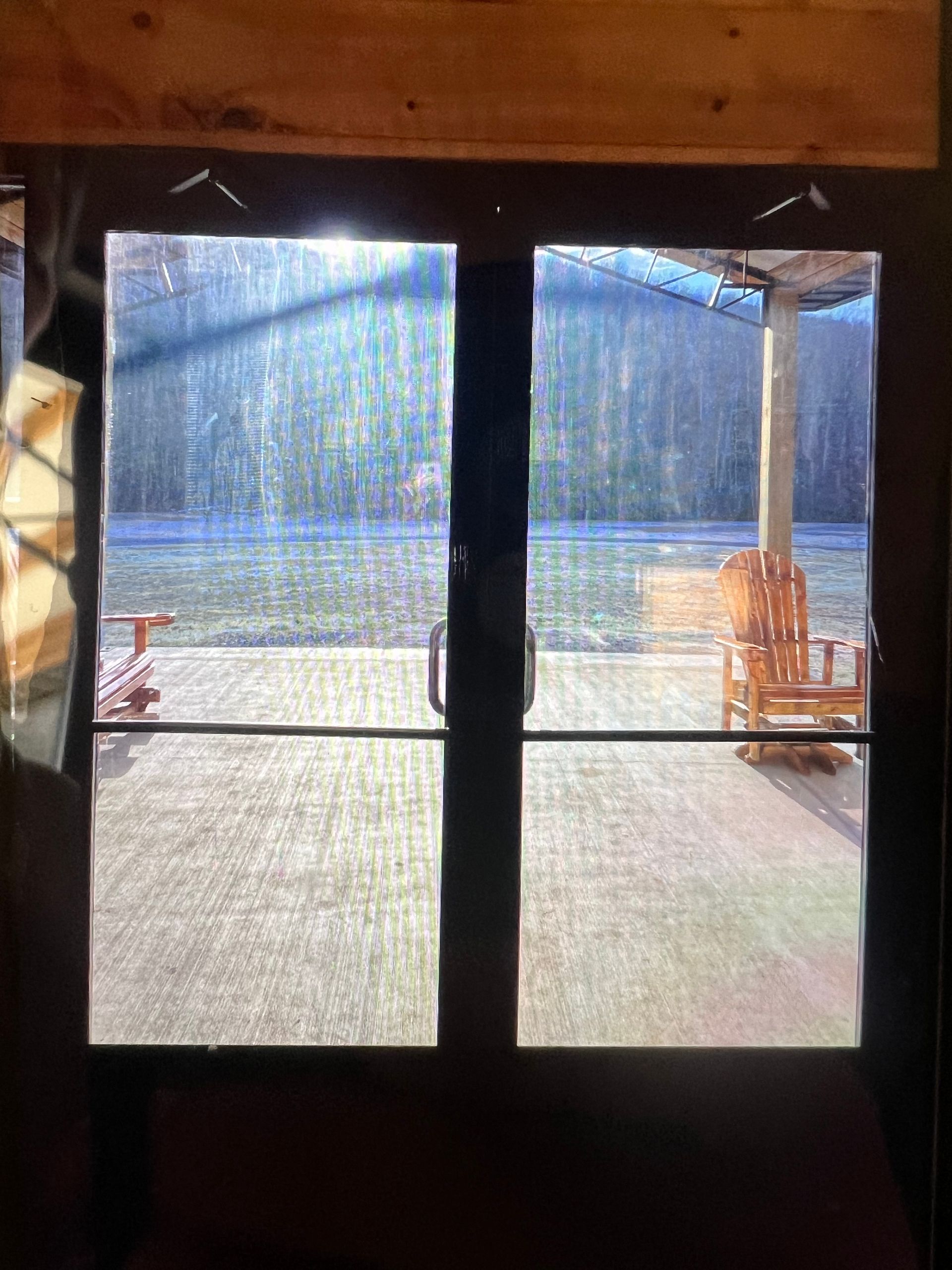 Porch glass door