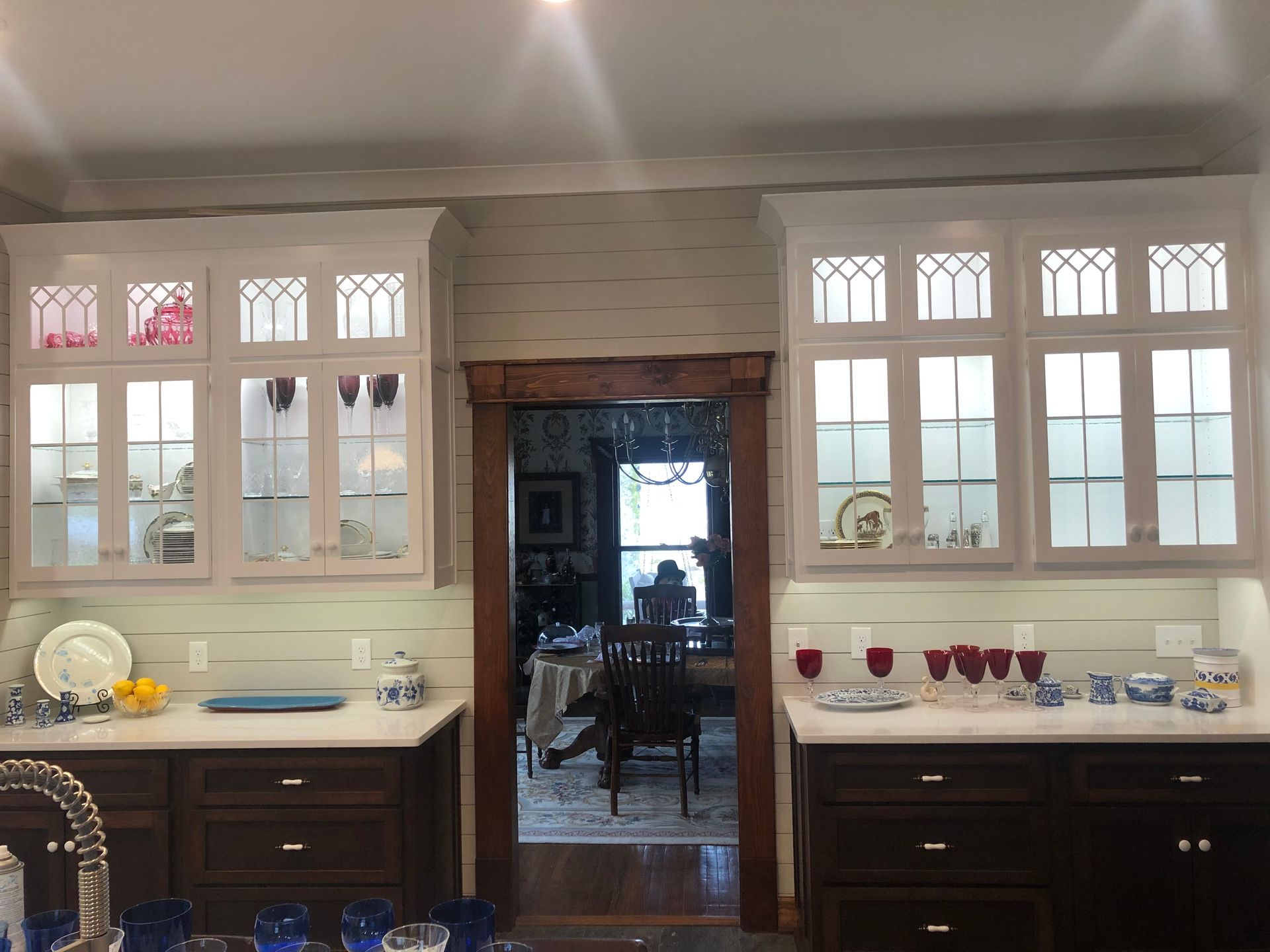 Kitchen glass cabinets