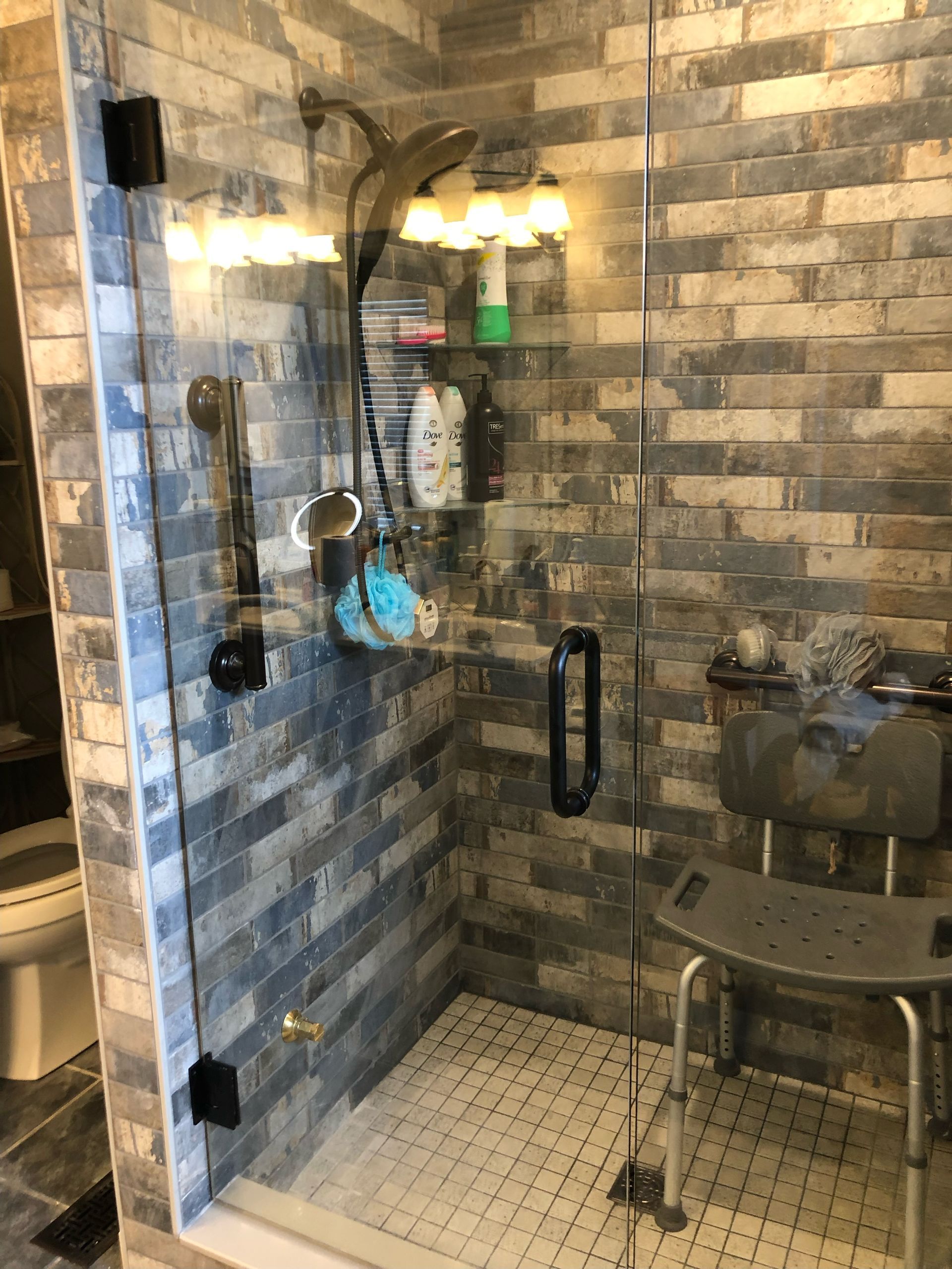 Shower glass door