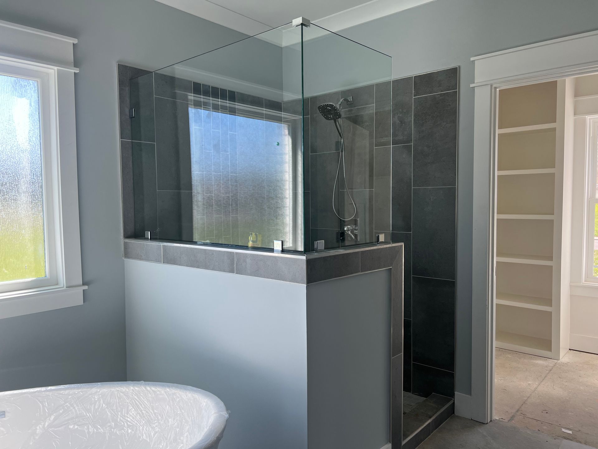 Shower glass door