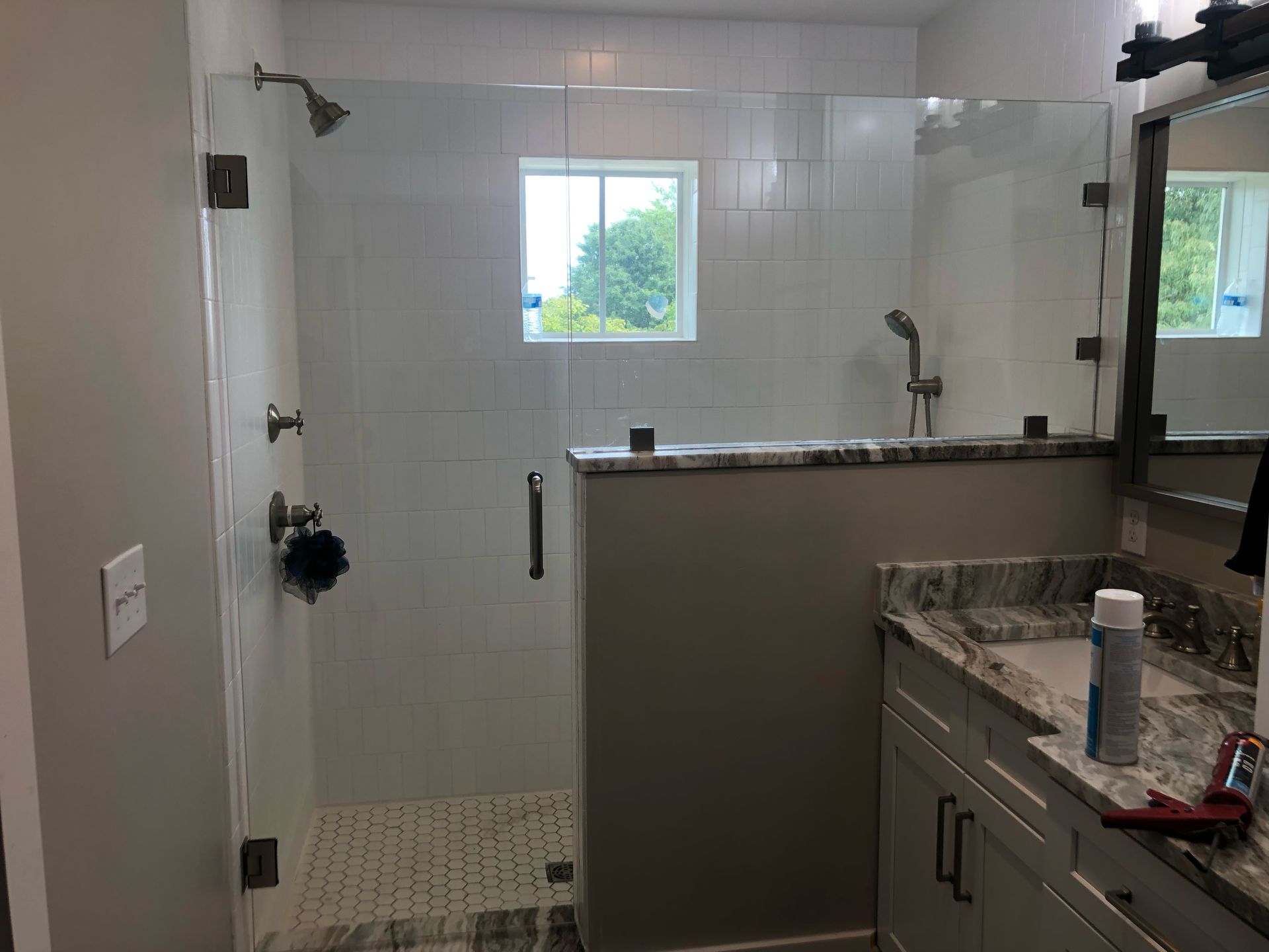 Shower glass door