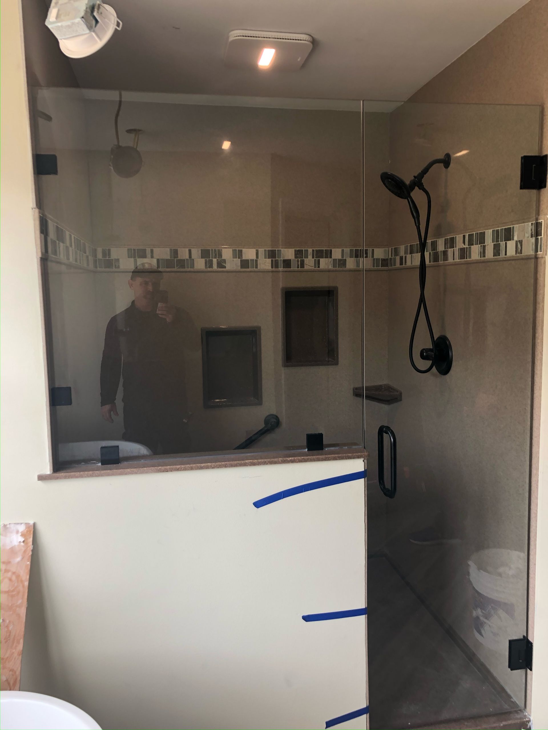 Shower glass door