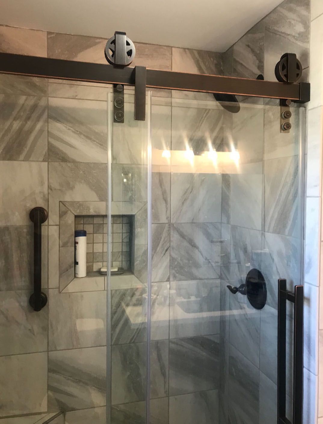 Shower glass door