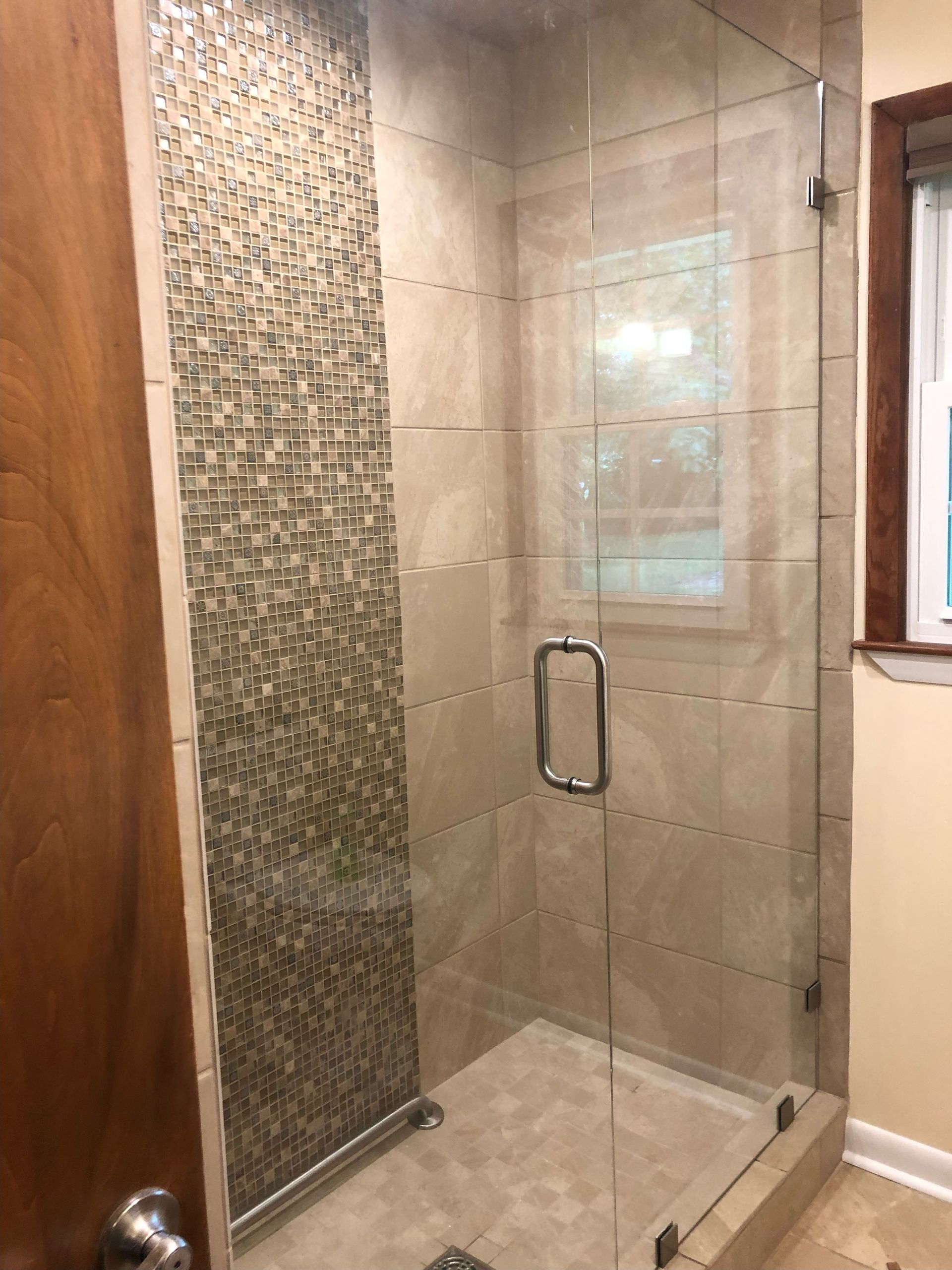 Shower glass door