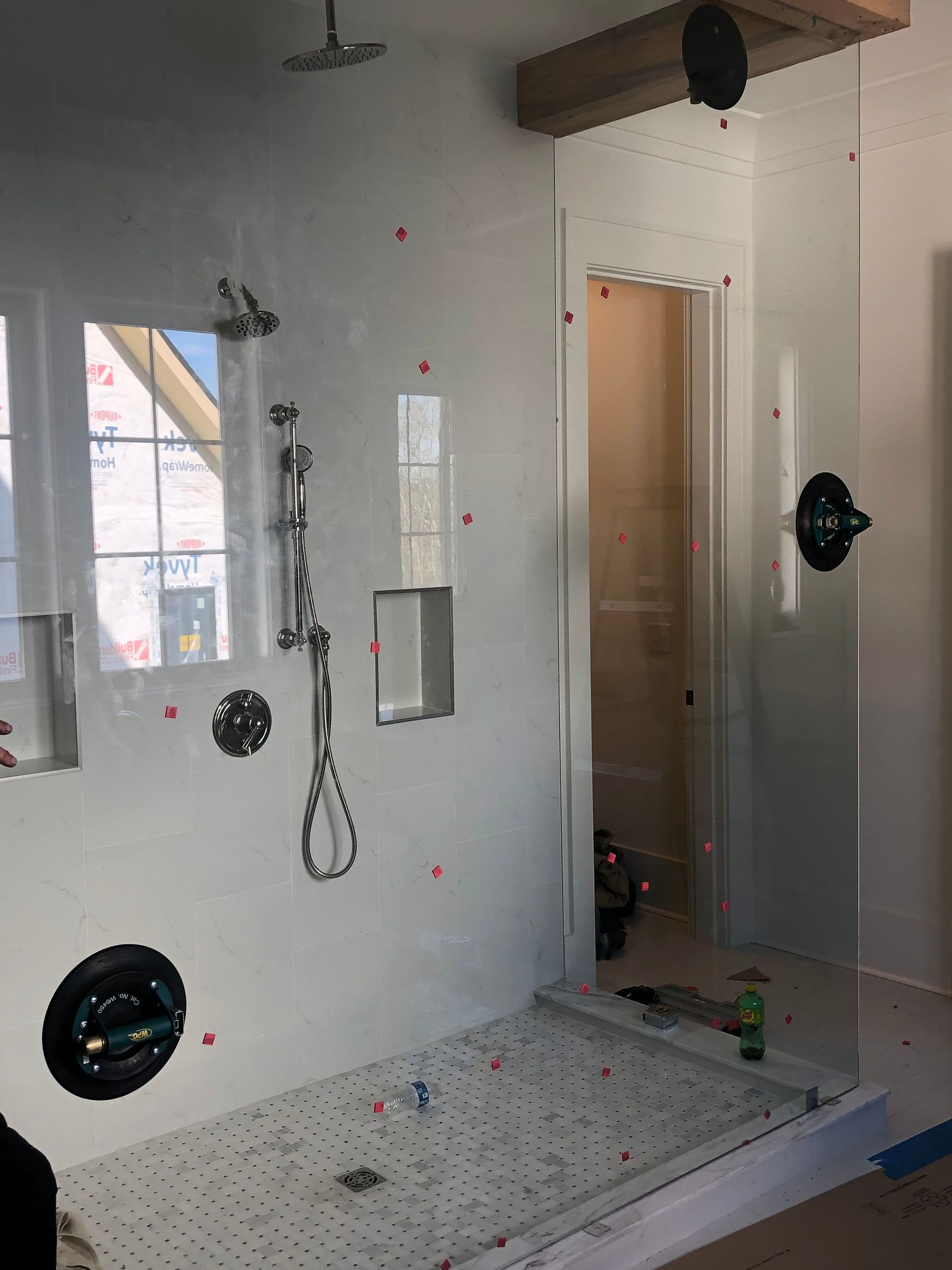 Shower glass door