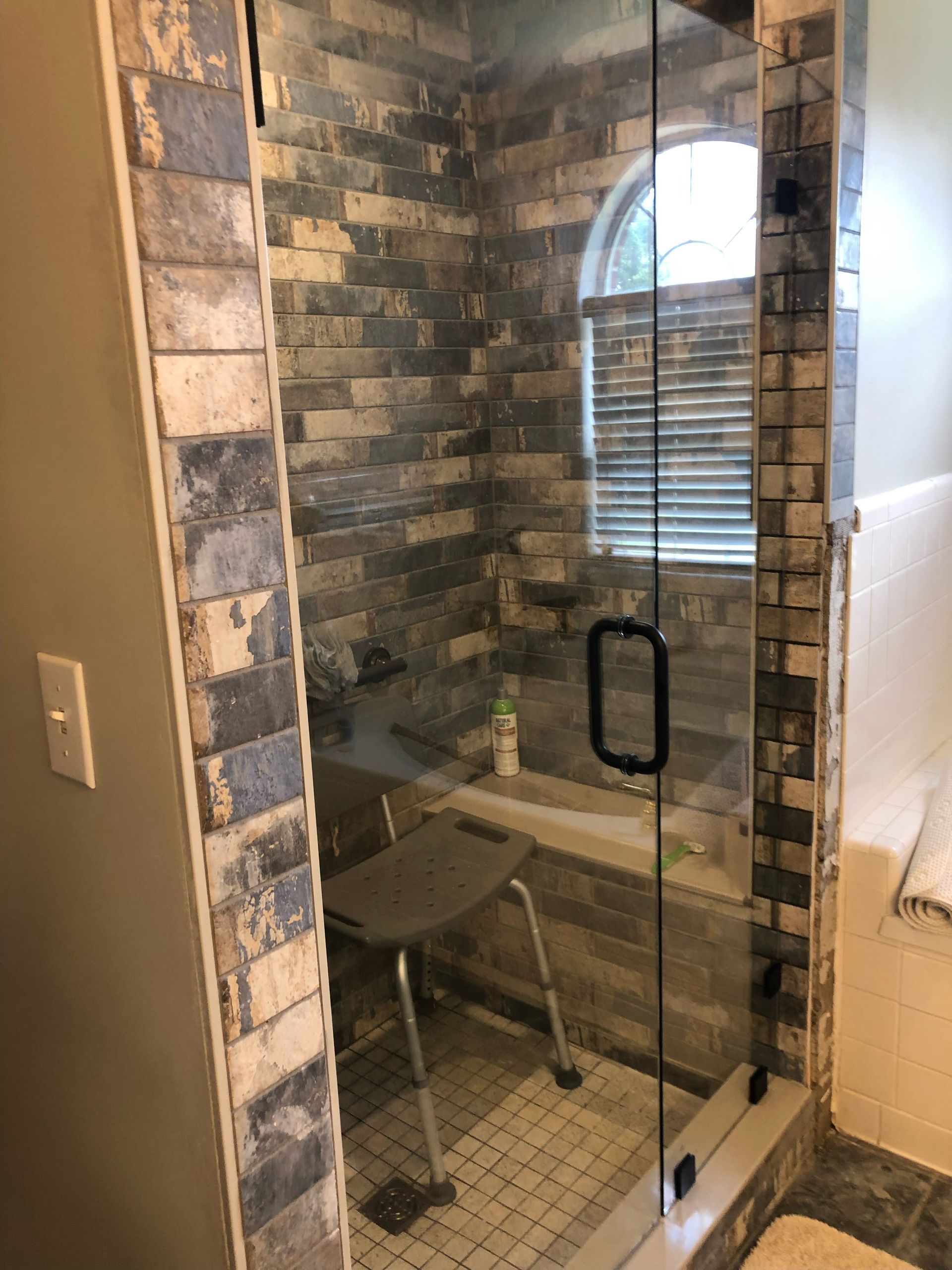Shower glass door