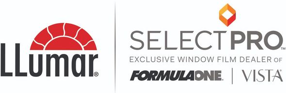 Llumar and Select Pro. Exclusive window film dealer of FormulaOne and Vista.