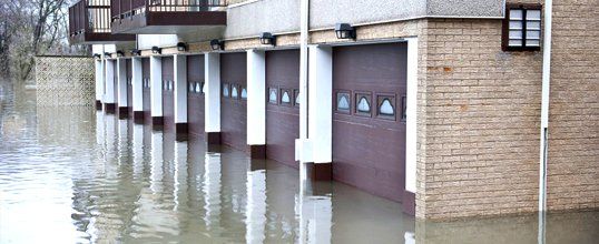 Flooded apartments with garages