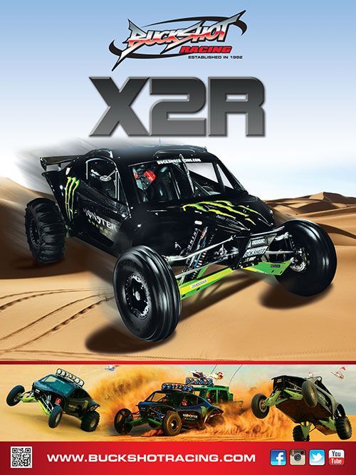 A poster for a buggy that says x2r on it.