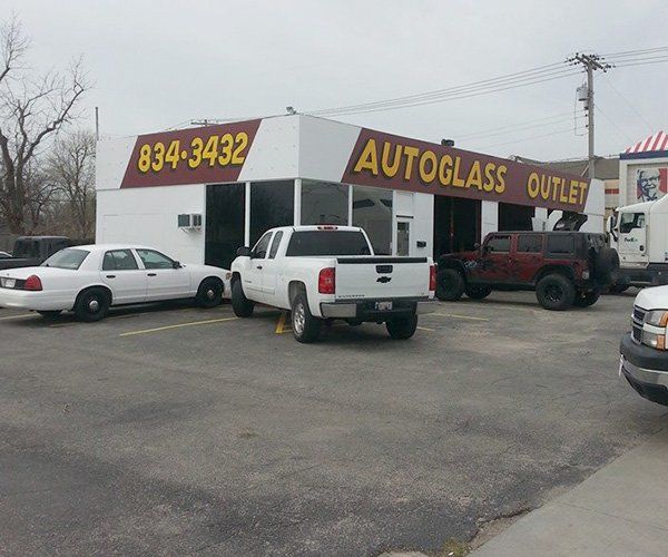 Vehicle at shop