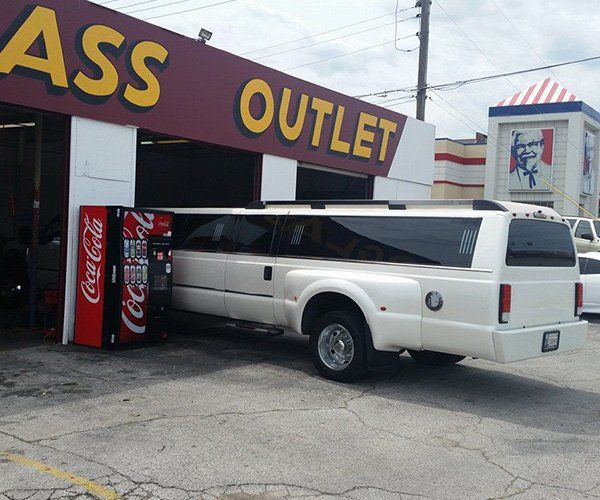Vehicle at shop