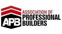 The logo for the association of professional builders.