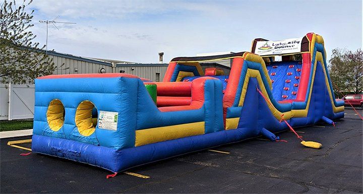 62' Obstacle Course With Giant Slide