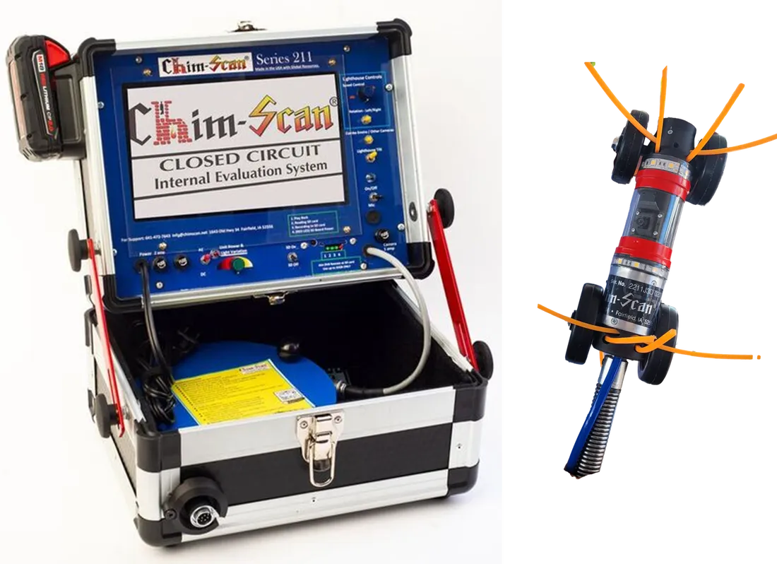 Closed-circuit inspection system with a toolbox and a crawler robot.