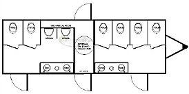 VIP Portable Restroom Trailer interior