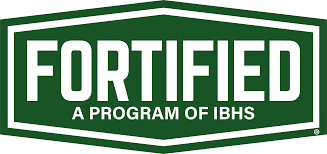 The logo for fortified a program of ibhs is green and white.