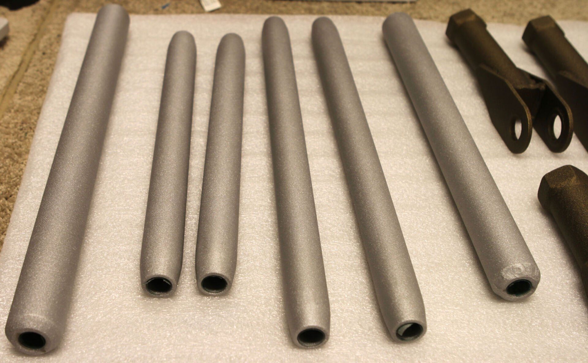 Textured coated rods