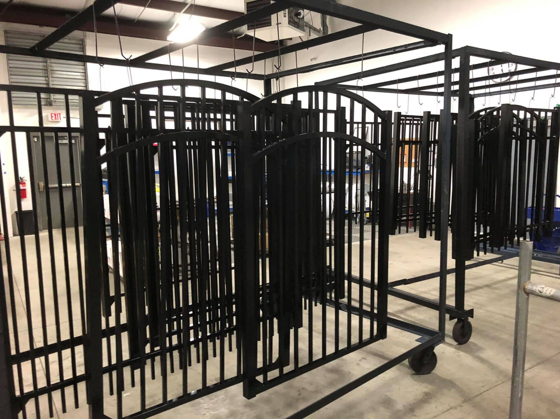 Black powder coated frames