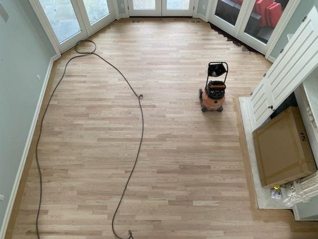 Hardwood refinishing