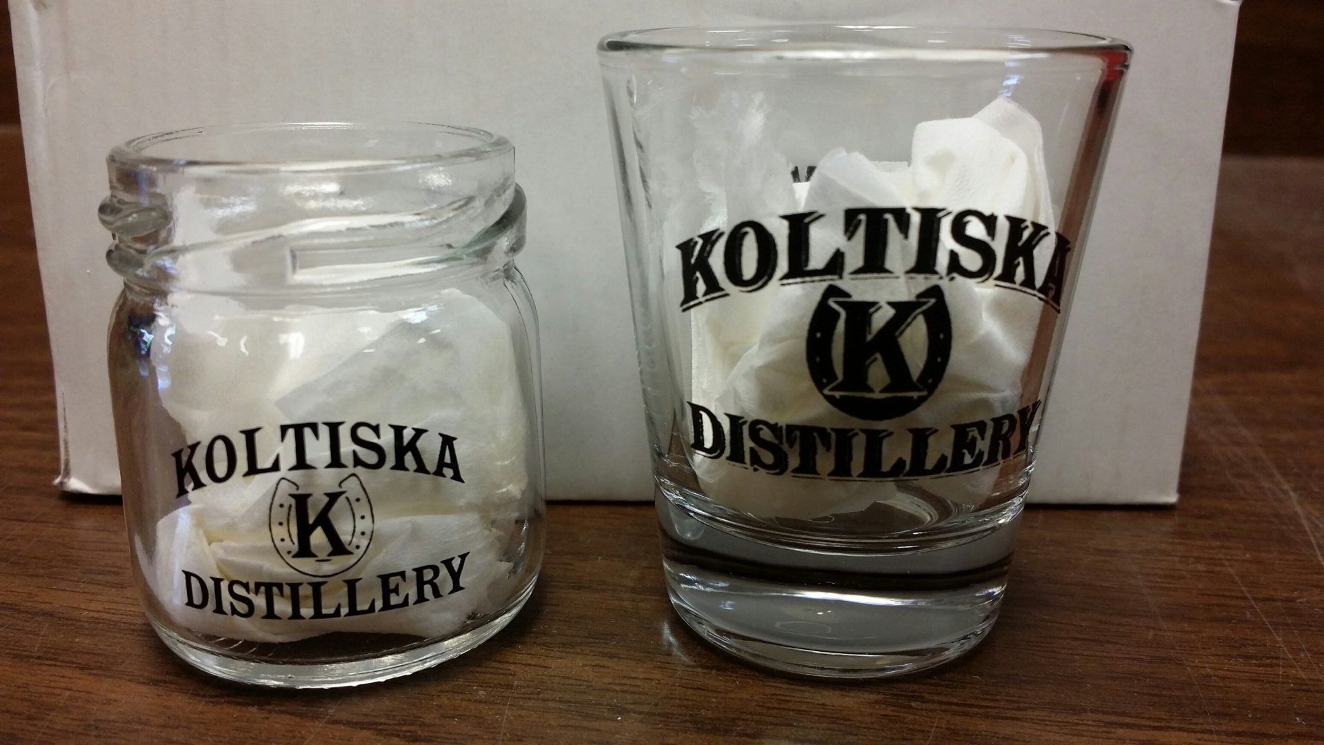 KO Distill shot glasses