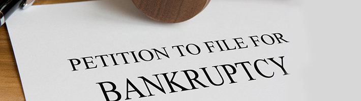 Filing of bankruptcy